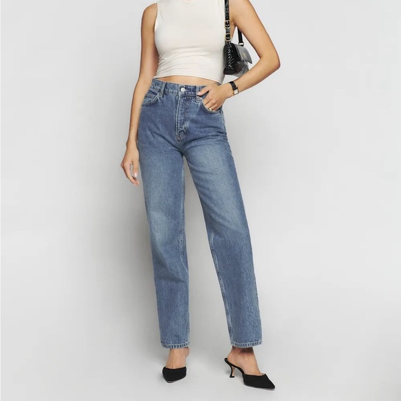 Reformation Karli High Rise Relaxed Tapered Jeans NWT Sz - Picture 1 of 8